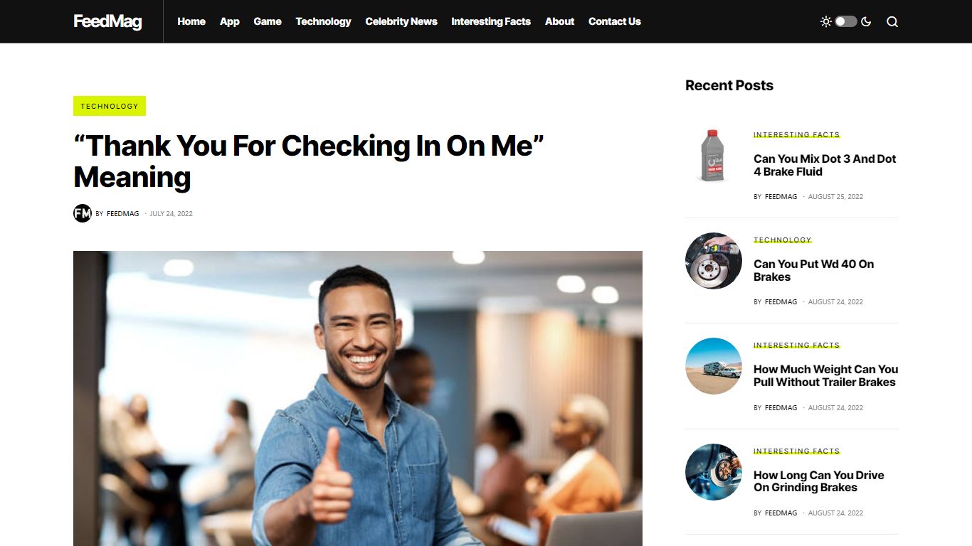 "thank you for checking in on me" meaning - FeedMag